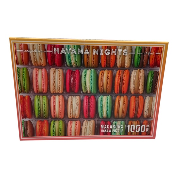 Colorful French MACARONS 1000 Pieces Jigsaw Puzzle 19 x 26" Havana Nights - Picture 3 of 6